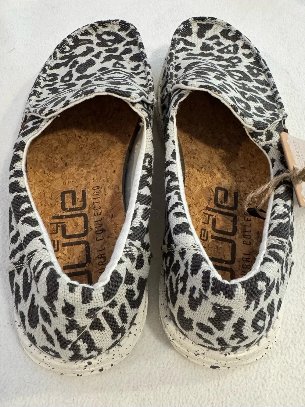 Hey Dude Dark Grey & White Cheetah Print Slip-Ons - Picture 4 of 7